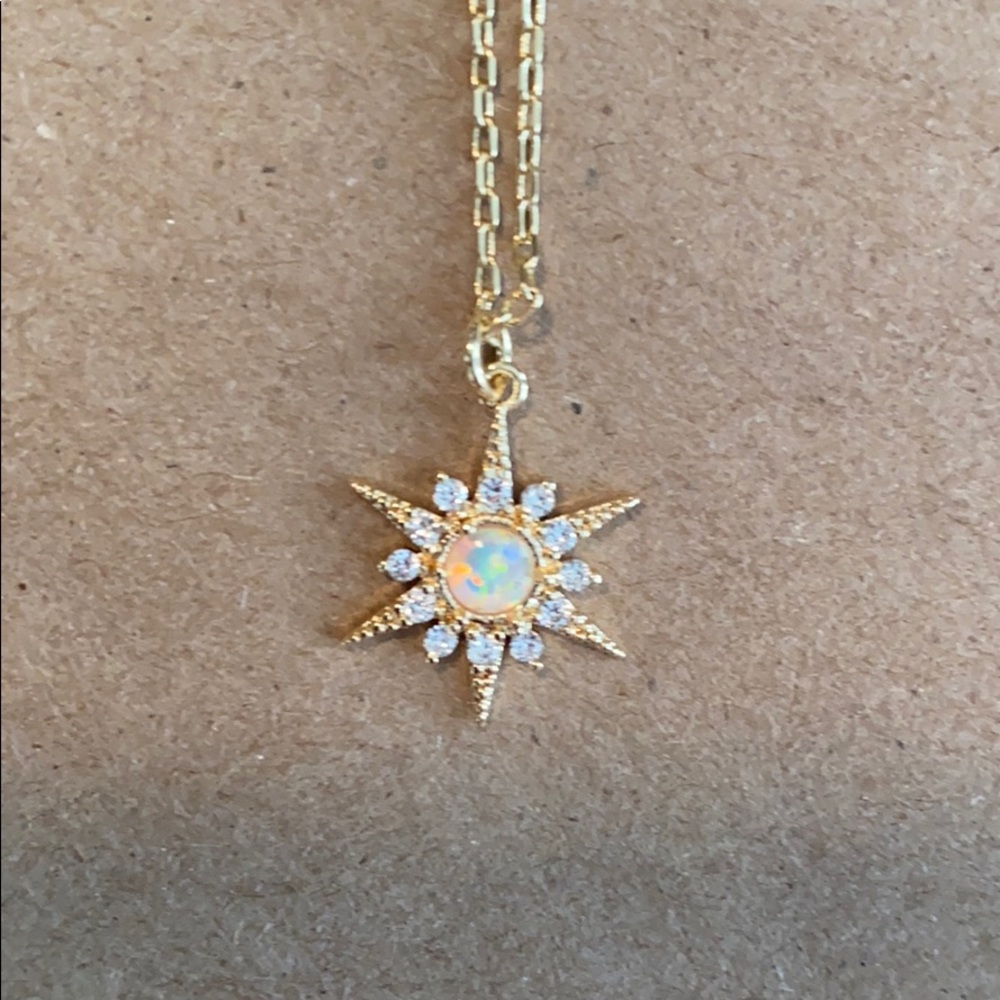 Leila, Opal Starburst Necklace - Picture 6 of 9